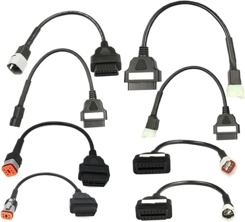 Vista 2 de OBD2 Connector for Motorcycle Motobike 4Pin for 6pin for Harley/Ducati Moto OBD Extension Cable(Black)
