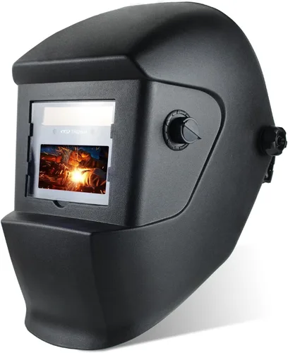 Vista 9 de TRQWH Casco de soldadura con oscurecimiento automático, visión grande, color verdadero, máscara de soldadura con 4 sensores de arco, ajustable