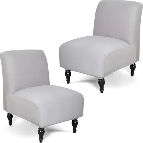 Vista 35 de Liykimt Funda para Silla de Acento sin Brazos Slipcover, Funda Slipcover para Silla Slipper de Spandex Elástico Extraíble para Silla sin Brazos