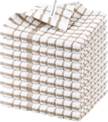 Vista 29 de Nialnant Paquete de 6 paños de cocina para lavar platos, 100% algodón, reutilizables, ultra suaves, absorbentes, de secado rápido, paños de cocina