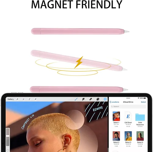 Vista 4 de Paquete de 6 fundas de silicona compatibles con Apple Pencil de 2ª generación, accesorios para fundas de piel, 48 fundas para plumillas, 16
