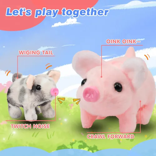 Vista 223 de Hopearl - Juguete de peluche electrónico interactivo de conejo con orejas LED, sonidos y movimientos; camina, se menea e ilumina las orejas, mueve