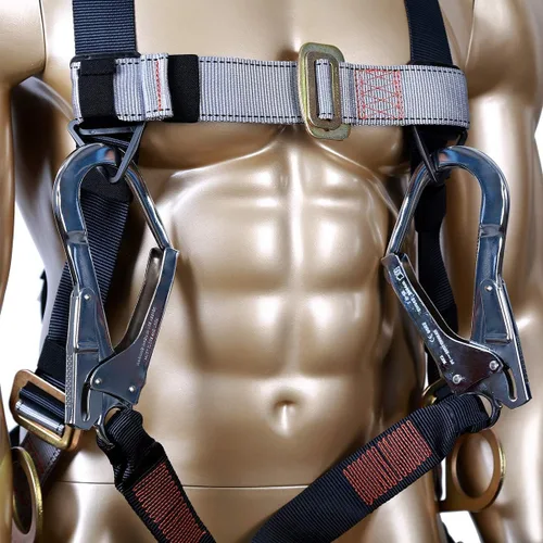 Vista 5 de KSEIBI 421026 Fall Protection Safety Harness Kit W 3 D-Rings for Lanyard DELUXE Safety Protection Arrest and Carry Bag