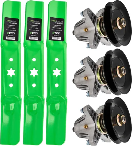 8TEN Kit de cuchillas de elevación alta de husillo de 50 pulgadas para Cub Cadet MTD RZT L50 S50 LX50 SX50 XT1-GT50 ZT1-50 G8200 G8300