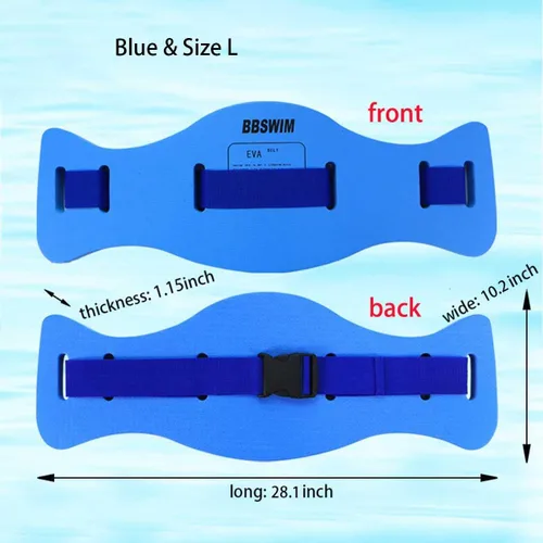 Vista 6 de Cinturón de ejercicio de flotación de EVA para natación, cinturón ajustable para entrenamiento de natación, herramientas de entrenamiento