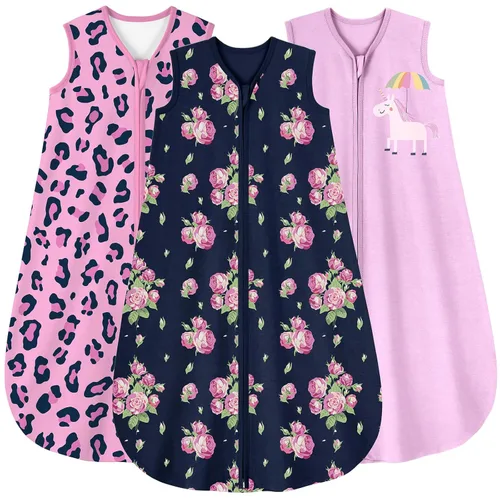 Vista 26 de Yoofoss Saco para dormir para bebé de 6 a 12 meses, TOG de 0.5, manta que se lleva puesta, cremallera bidireccional, tela de algodón 100 %