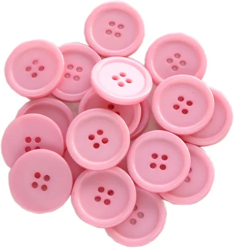 Vista 30 de 100 botones negros de 1 pulgada (0.984 in) botón de resina de 4 agujeros para coser y manualidades de bricolaje