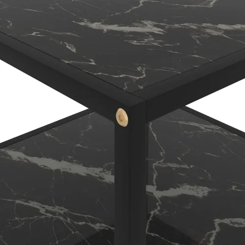 Vista 5 de Coffee Table Black 23.6x23.6 x13.8 Tempered Glass Living Room Center Table End Tables Tables Mesa De Centro para Sala for Park Dining Living Room