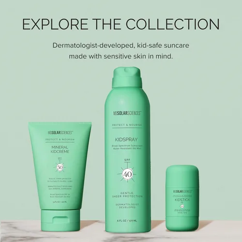 Vista 6 de MDSolarSciences Mineral KidStick SPF 40 Protector solar suave en barra para niños Óxido de zinc, vitaminas C y E Fácil de poner, amplio