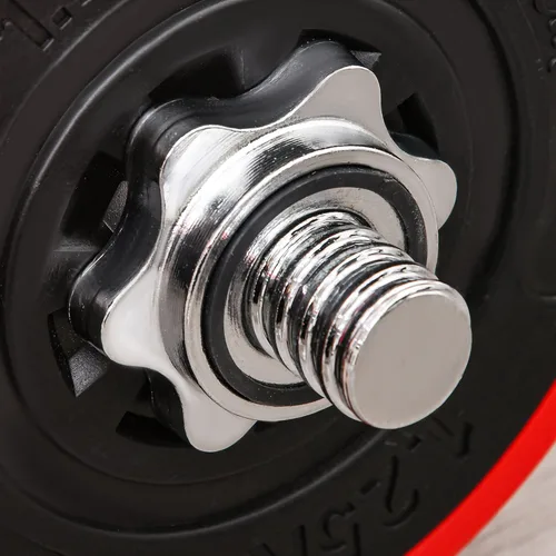 Vista 8 de Soozier Adjustable Dumbbell Set, Convertible to Barbell Weight Set for Home Gym Women and Men Weight Lifting Training.
