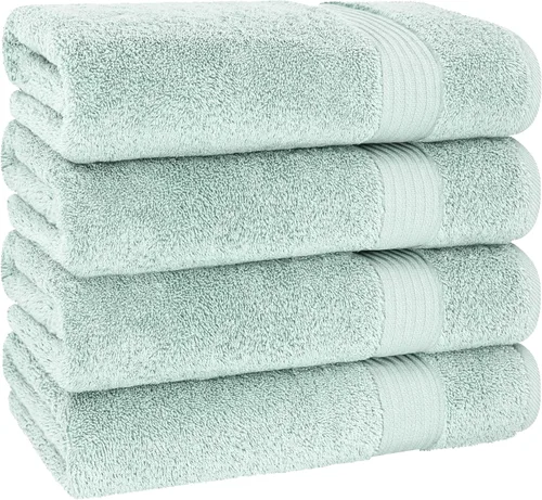 Vista 87 de Cotton Paradise 100% Cotton Turkish Washcloth Set for Bathroom, 4 Piece Soft Absorbent Small Hand Face Towels Wash Rags, Lilac