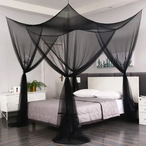Vista 2 de Mengersi Dosel para Cama, Cortinas de Dosel para Cama, Cortinas de Cama para Camas Full Queen King, Red Mosquitera Cortinas de Cama para Patio