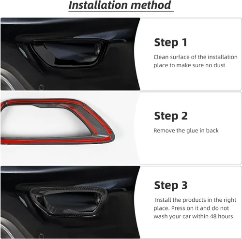 Vista 5 de Hoolcar Cubierta de luces antiniebla delanteras de repuesto para Jeep Grand Cherokee 2018-2020, fibra de carbono