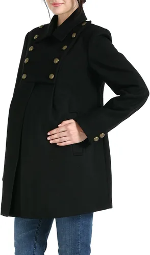 Vista 3 de Momo Maternity Outerwear Women Stella Wool Pea Coat Pregnancy Winter Jacket Small
