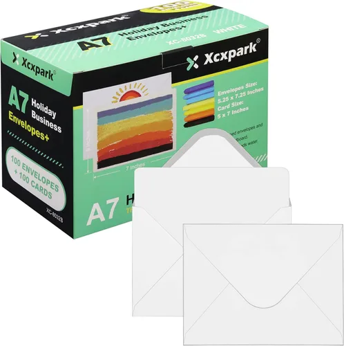 Vista 16 de Xxcxpark 100 unidades de sobres de invitación imprimibles A6 4.75x6.5 pulgadas, sobres autoadhesivos de 120GSM de papel kraft marrón