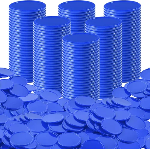 Vista 13 de Coopay Fichas de póquer de plástico de 1 1/2 pulgadas, contadores de aprendizaje, discos de conteo de fichas de bingo, marcadores para práctica