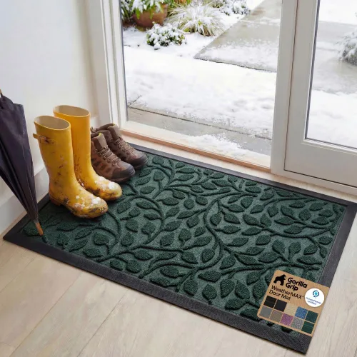 Vista 84 de Gorilla Grip - Tapete WeatherMax todo terreno 100% impermeable, caucho natural, resistente a manchas y decoloración, interior y exterior, fácil