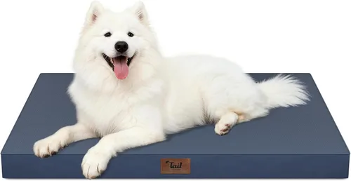 Vista 92 de Cama para perros y gatos pequeños, impermeable, para jaula de huevos, espuma ortopédica con funda Oxford lavable y extraíble, color verde Amy