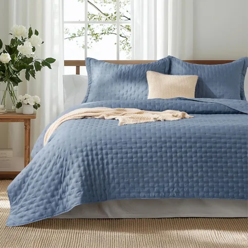 Vista 29 de Bedsure Edredón individual – Ropa de cama ultrasuave individual XL para decoración de dormitorio, edredón ligero para todas las estaciones, colcha