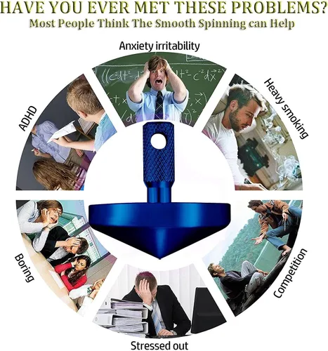 Vista 5 de Giroscopio giratorio de precisión de acero inoxidable giratorio antigravedad Spinner Top equilibrio perfecto juguete de escritorio, regalo único