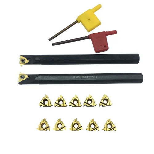 Vista 6 de 5/8 "SNR0013M16 SNL0013M16 Soporte de herramienta de torneado de barra de perforación de roscado externo/interno con 10 piezas externas/internas