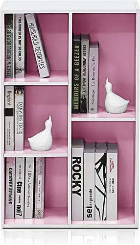 Vista 144 de Furinno - Estantería de cubos de 5 niveles serie Luder para libros y almacenamiento, color negro