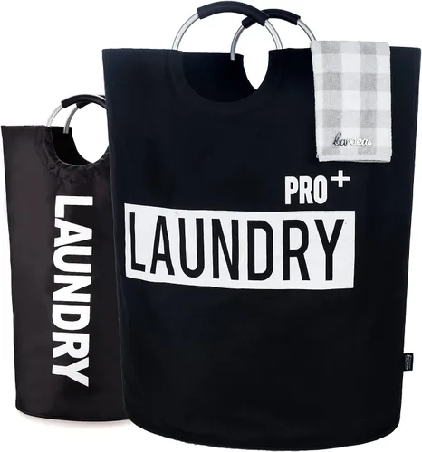 Vista 20 de Caroeas Cesta de lavandería grande Pro de 95 L (13 colores), cesta de lavandería impermeable, bolsa de lavandería con asas acolchadas, cesta de ropa