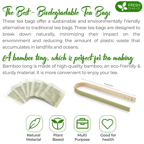 Vista 8 de FRESHDRINKUS, 40 bolsas de té de hoja de laurel premium, 100% natural y puro de hojas de laurel. Té de hierbas de laurel de hojas sueltas. Fabricado