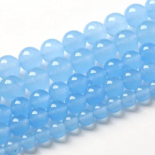 Vista 82 de 38 piezas de cuentas de piedra natural de malaquita azul de 10 mm, cuentas sueltas redondas de gemas para hacer joyas, pulsera, collar de 38 cm