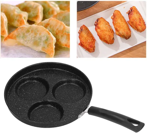 Vista 6 de Sartén para huevos, sartén antiadherente de 4 tazas, sartén para tortillas, olla de hierro adecuada para estufa de gas, cocina de inducción