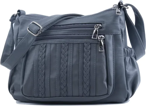 Vista 3 de ELDA: Monederos para mujer, carteras de bolsillo, de piel sintética suave, damas, bolso bandolera con múltiples bolsillos, bolsa de hombro