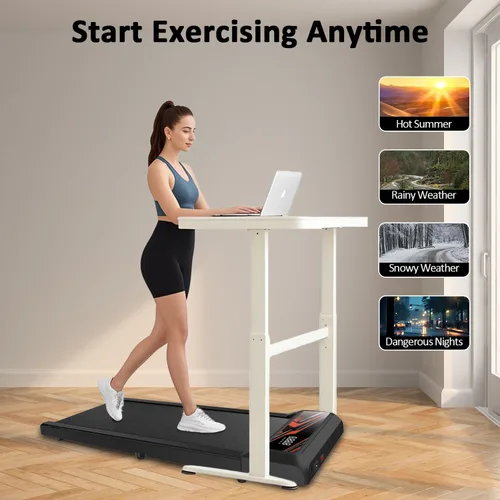 Vista 2 de Maicifi Walking Treadmill Pad with Incline - 2.5HP Low Noise Under Desk Treadmill,Walking Portable Pad with Handle Bar, 3 in 1 for Home, Remote