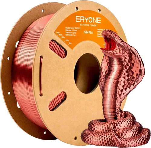 Vista 148 de ERYONE Filamento de ácido poliláctico (PLA) de seda para impresora 3D, de 1.75 mm +/- 0.03 mm, carrete de 1 kg (2.2 libras), verde esmeralda seda