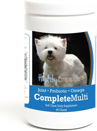 Vista 368 de Healthy Breeds Cavalier King Charles Spaniel - Multivitamínico todo en uno, completo con probióticos, glucosamina, condroitina y omegas, 60
