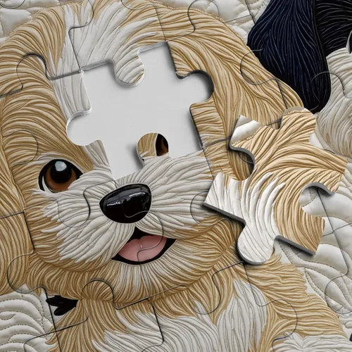 Vista 4 de Rompecabezas divertidos de cachorros para adultos, 1000 piezas, rompecabezas de animales de perro, rompecabezas de arte imposible, difícil, difícil