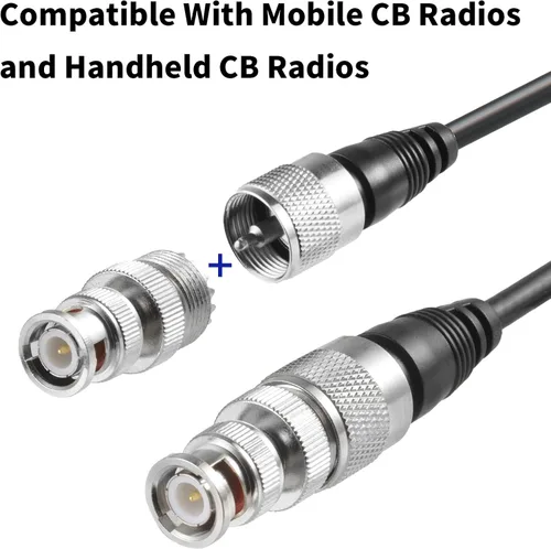 Vista 4 de Antena de Radio CB de Base Magnética de Largo Alcance de 27MHz con Conector Macho PL-259 BNC para Radio Móvil/de Coche Cobra Midland Uniden Maxon