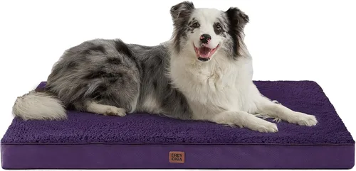 Vista 20 de EHEYCIGA Camas ortopédicas para perros grandes con funda extraíble lavable para jaula, camello, 35 x 23 pulgadas