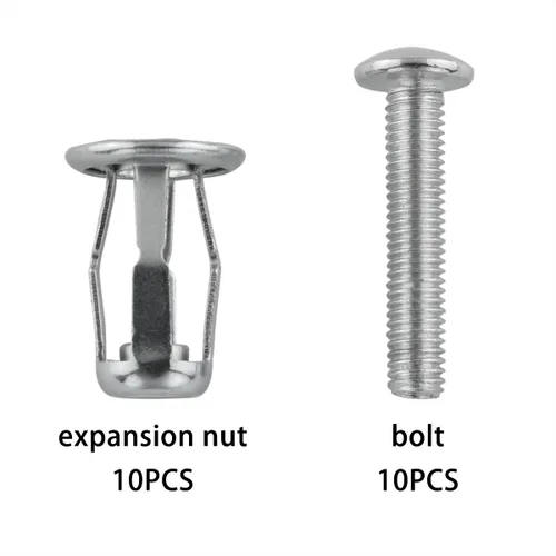 Vista 5 de Jack Nuts DGHAOP - 10 tuercas de pétalos de acero al carbono galvanizado M5x25 para automóvil, tornillo de metal para pared hueca de hierro