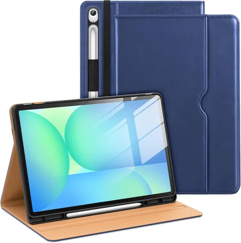 Vista 10 de DTTO Funda para Galaxy Tab S9 Plus de 12.4 pulgadas para tablet (SM-X810/X816B/X818U), funda folio de cuero premium para negocios con soporte para S