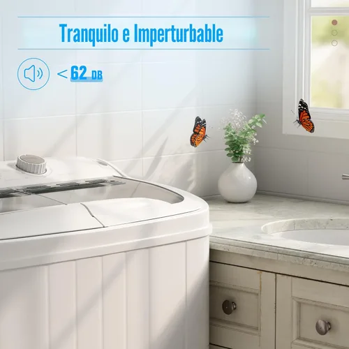 Vista 5 de Pataku Minilavadora portátil, 17.6 libras, compacta, lavadora y secadora en combo, lavadora de doble tina con ciclo de centrifugado, función