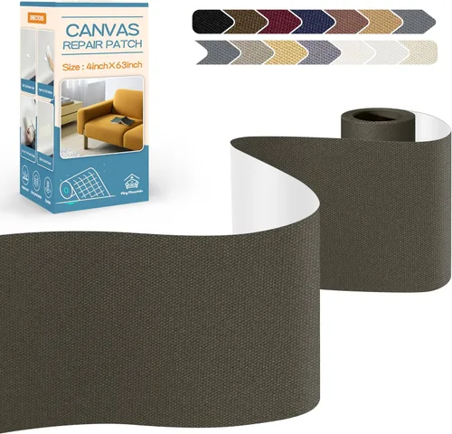 Vista 144 de KING MOUNTAIN Cinta de reparación de tela de nailon autoadhesiva, 4×63 pulgadas, parche rápido de reparación de chaqueta de plumón, kit de parche