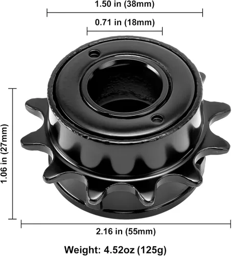 Vista 2 de Hycline Single Speed Bike Freewheel: 12/14/16/18/20/22/24T Compatible with 1/2''×1/8'' Bicycle Freewheel - Threaded Type Freehub Replacement Parts