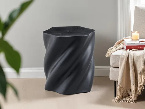 Vista 10 de kevinplus ø22'' Marble Top Side Table Round Circle Fluted End Table for Living Room, Modern Luxurious Wood Frame & Brushed Gold Metal Base, No