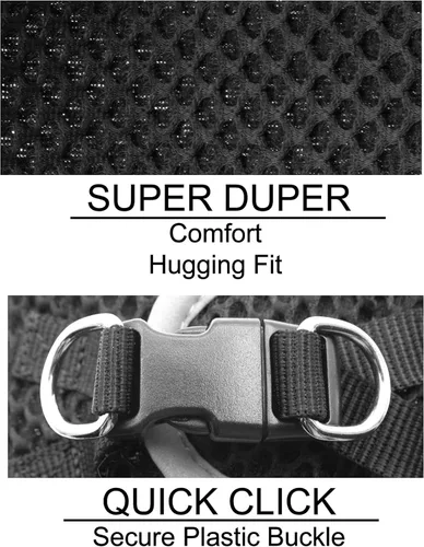 Vista 6 de KZA308 Arnés reflejante con cuello en V de malla para perro, sin jalones, facilita el paseo, ajuste rápido, cómodo, con velcro ajustable