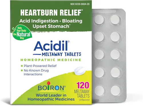 Vista 12 de Boiron Acidil para aliviar el reflujo ácido, acidez estomacal, indigestión y malestar estomacal - 60