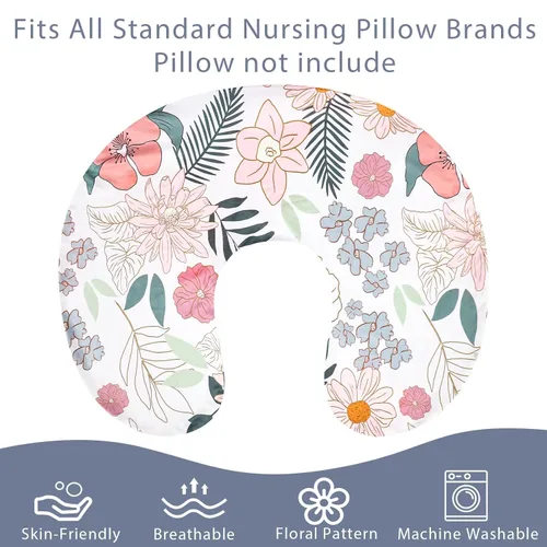 Vista 4 de Funda de almohada de lactancia para bebés, niñas y niños, funda de almohada de lactancia materna, funda de almohada elástica extraíble para recién