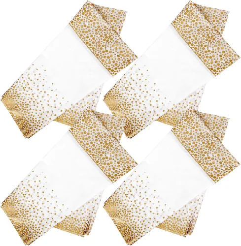 TEHAUX 4 manteles rectangulares desechables con lunares para fiestas, para fiestas, festivales, decoración de comedor, cubierta de mesa de plástico