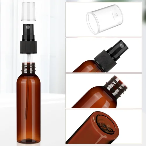 Vista 4 de Nuogo Paquete de 90 mini botellas de plástico de 4 onzas, reutilizables, tamaño de viaje, perfume, recargable, rociador de niebla, botella vacía