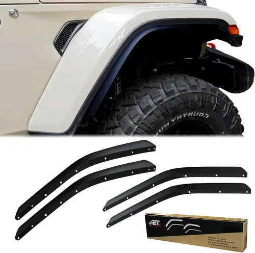 Vista 10 de Juego de extensiones de guardabarros delanteros y traseros para Jeep Wrangler JL 4XE 2018-2024 (se ajusta a guardabarros altos)