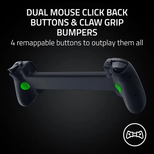 Vista 6 de Razer Kishi V3 Pro XL Gaming Controller for iPad & Android Tablets up to 13": Full Sized TMR Thumbsticks - Dual Back Buttons - Wired & Remote Play